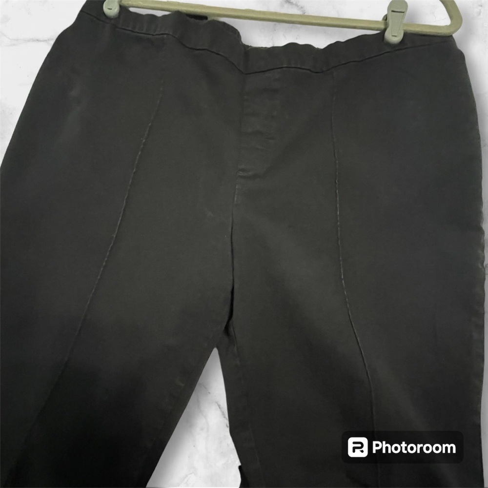 Isaac Mizrahi live pedal pushers black 20WP elastic back pull-on faux fly - Picture 3 of 12